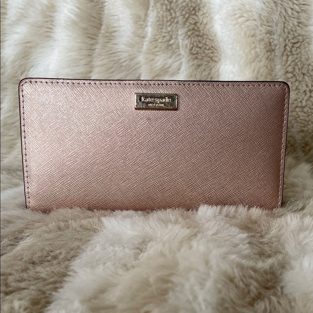 Kate Spade Metallic Rose Wallet